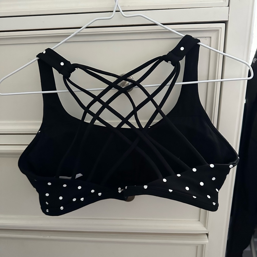 Halle Sanberg x ACTA Like New Polka Dot Sports Bra Like New Large - Picture 3 of 5